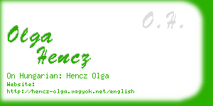olga hencz business card